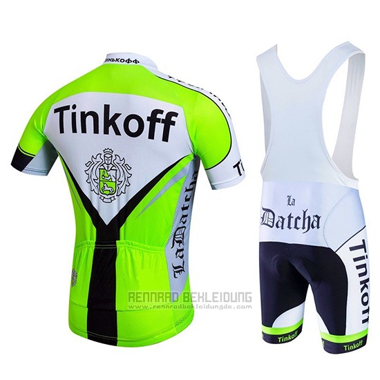 2017 Fahrradbekleidung Tinkoff Grun Trikot Kurzarm und Tragerhose